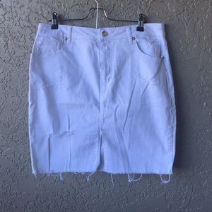 Faded Glory White Denim Skirt